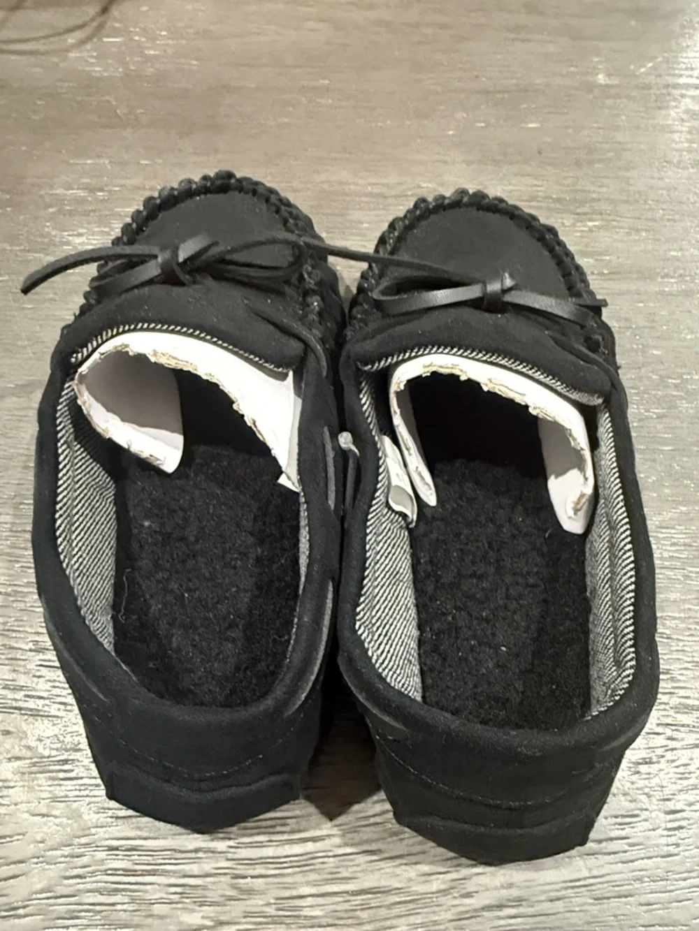Cat & Jack Moccasin Boys Size 13 Black Lionel Slippers
